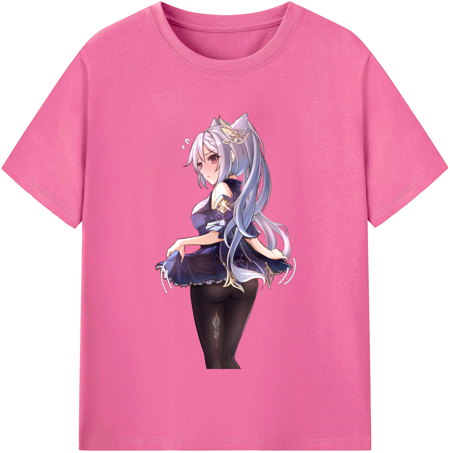 げんし神 刻晴 こくせい genshin Kokusei レディースカジュアルプリントTシャツ（綿100％）